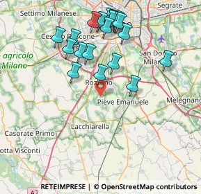 Mappa Piazza Leonardo da Vinci, 20080 Basiglio MI, Italia (8.0875)