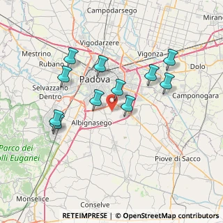 Mappa Via P. Gasparini, 35020 Ponte San Nicolò PD, Italia (6.82182)