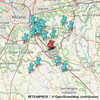 Mappa Via Alessandro Manzoni, 20077 Melegnano MI, Italia (6.706)