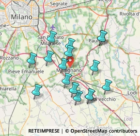 Mappa Via Alessandro Manzoni, 20077 Melegnano MI, Italia (6.72188)