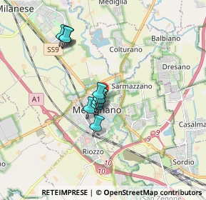 Mappa Variante SS9, 20077 Melegnano MI, Italia (1.33909)