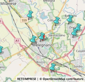 Mappa Via Ada Negri, 20077 Melegnano MI, Italia (2.8975)