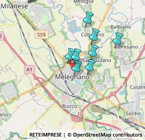 Mappa Via Ada Negri, 20077 Melegnano MI, Italia (2.21833)