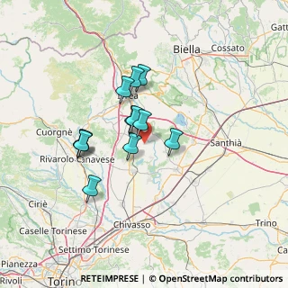 Mappa SP di Mazzè, 10019 Strambino TO, Italia (10.5375)