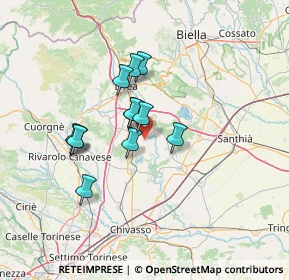 Mappa SP di Mazzè, 10019 Strambino TO, Italia (10.5375)