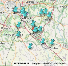 Mappa Via Lazio, 20077 Melegnano MI, Italia (7.38529)