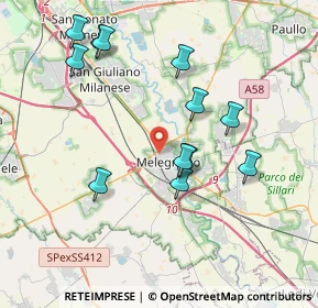 Mappa Via Lazio, 20077 Melegnano MI, Italia (3.87167)