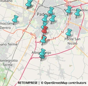 Mappa 35125 Palazzetto PD, Italia (4.15571)