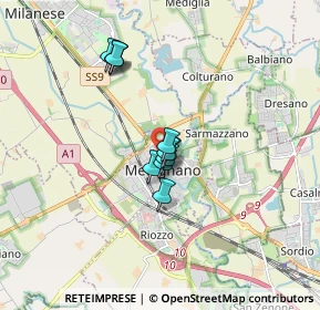 Mappa Via Vittorio Veneto, 20077 Melegnano MI, Italia (1.21636)