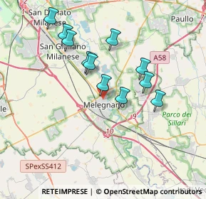 Mappa Via Vittorio Veneto, 20077 Melegnano MI, Italia (3.29273)