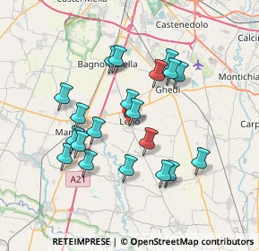 Mappa Via Luigi Pirandello, 25024 Leno BS, Italia (6.6205)