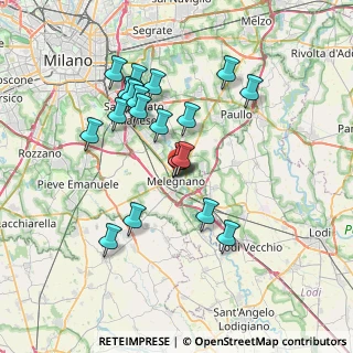 Mappa Via Giovanni Pascoli, 20077 Melegnano MI, Italia (6.6475)
