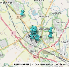 Mappa Via Giovanni Pascoli, 20077 Melegnano MI, Italia (0.9375)