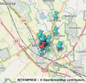 Mappa Via Carmine, 20077 Melegnano MI, Italia (0.81947)