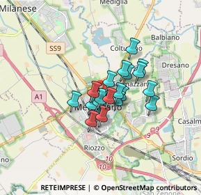 Mappa Via Edmondo de Amicis, 20077 Melegnano MI, Italia (1.047)