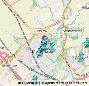 Mappa Via Carmine, 20077 Melegnano MI, Italia (1.07273)