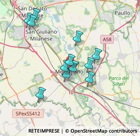 Mappa Via Edmondo de Amicis, 20077 Melegnano MI, Italia (3.19417)