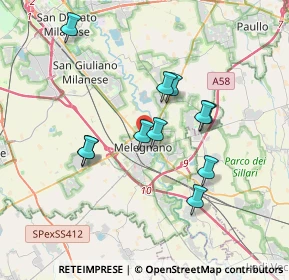 Mappa Via Edmondo de Amicis, 20077 Melegnano MI, Italia (3.13091)