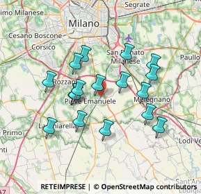 Mappa Via Privata Rinaldo Cavalli, 20085 Locate di Triulzi MI, Italia (6.36529)