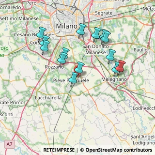 Mappa Via Rinaldo Cavalli, 20085 Locate di Triulzi MI, Italia (7.29071)