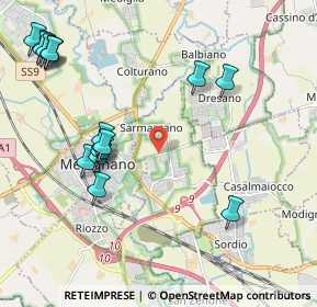Mappa 20070 Vizzolo Predabissi MI, Italia (2.53059)