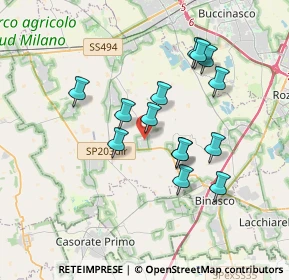 Mappa Via Pietro Mascagni, 20082 Noviglio MI, Italia (3.17714)