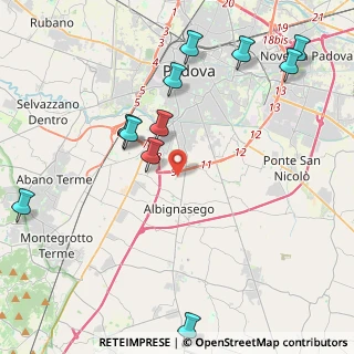 Mappa Vicolo Moretti Marcello, 35020 Albignasego PD, Italia (5.01636)