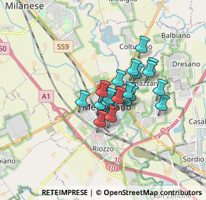 Mappa Via Biagio Miracoli, 20077 Melegnano MI, Italia (1.1035)