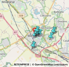 Mappa Via Biagio Miracoli, 20077 Melegnano MI, Italia (1.06)