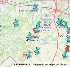 Mappa Via Montello, 37069 Villafranca di Verona VR, Italia (6.133)