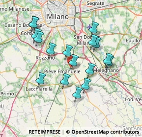 Mappa Viale Carso, 20085 Locate di Triulzi MI, Italia (6.86824)