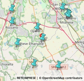 Mappa Viale Carso, 20085 Locate di Triulzi MI, Italia (5.23455)