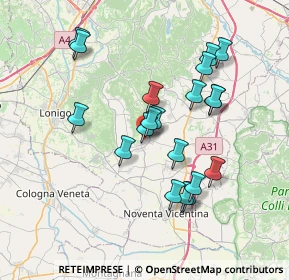 Mappa Via Rio, 36040 Sossano VI, Italia (6.8005)