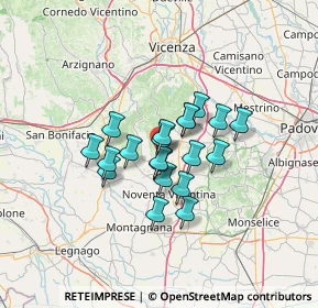 Mappa Via Circonvallazione, 36040 Sossano VI, Italia (9.071)