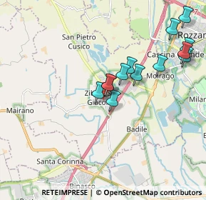 Mappa Via Togliatti, 20080 Zibido San Giacomo MI, Italia (1.82692)