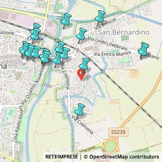 Mappa Via Montello, 26013 Crema CR, Italia (0.6315)