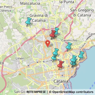 Mappa Via Lanzerotti Pantano Amalia, 95125 Catania CT, Italia (2.21667)