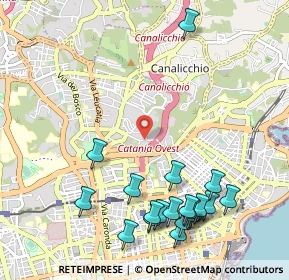 Mappa Via Caneva Carlo, 95125 Catania CT, Italia (1.4305)