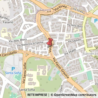 Mappa Via Fasano, 92, 95030 Gravina di Catania, Catania (Sicilia)