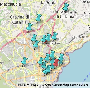 Mappa Via del Canalicchio, 95030 Catania CT, Italia (2.0735)