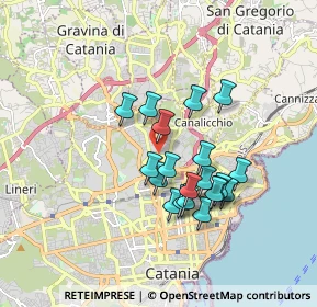 Mappa Via Leucatia, 95030 Catania CT, Italia (1.6295)