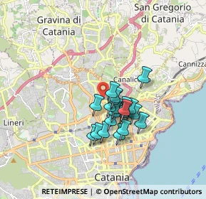 Mappa Via Leucatia, 95030 Catania CT, Italia (1.3435)