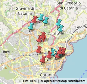 Mappa Via Leucatia, 95030 Catania CT, Italia (1.861)