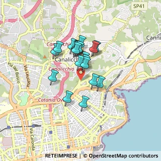 Mappa Via del Canalicchio, 95126 Catania CT, Italia (0.703)