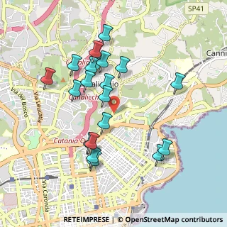 Mappa Via del Canalicchio, 95126 Catania CT, Italia (1.0365)