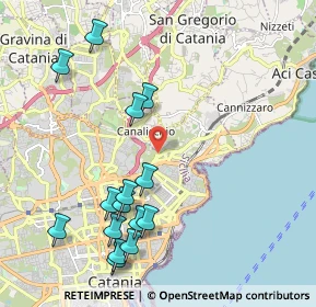 Mappa Via del Canalicchio, 95126 Catania CT, Italia (2.58867)