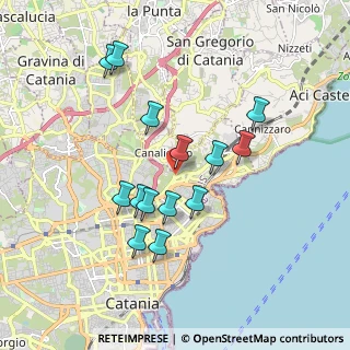 Mappa Via del Canalicchio, 95126 Catania CT, Italia (1.88643)