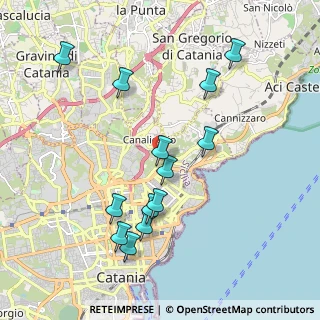 Mappa Via del Canalicchio, 95126 Catania CT, Italia (2.28692)