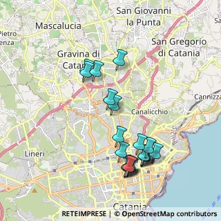 Mappa Via Vincenzo Archifel, 95125 Catania CT, Italia (2.275)
