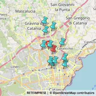 Mappa Via Vincenzo Archifel, 95125 Catania CT, Italia (1.56333)